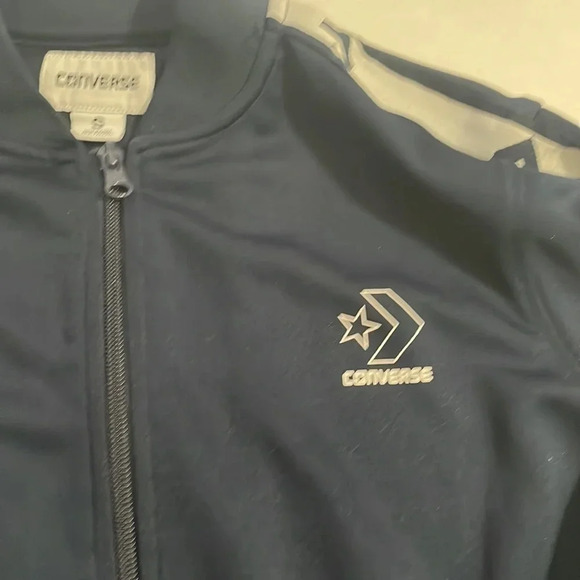 Converse zip up jacket size small Navy - Picture 2 of 7